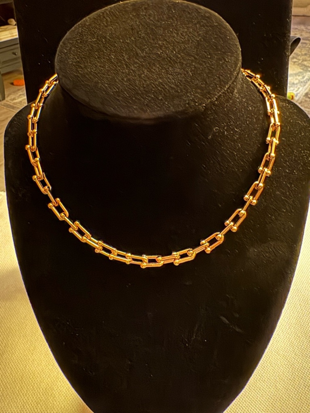 Gold Link Chain Choker Women Jewelry